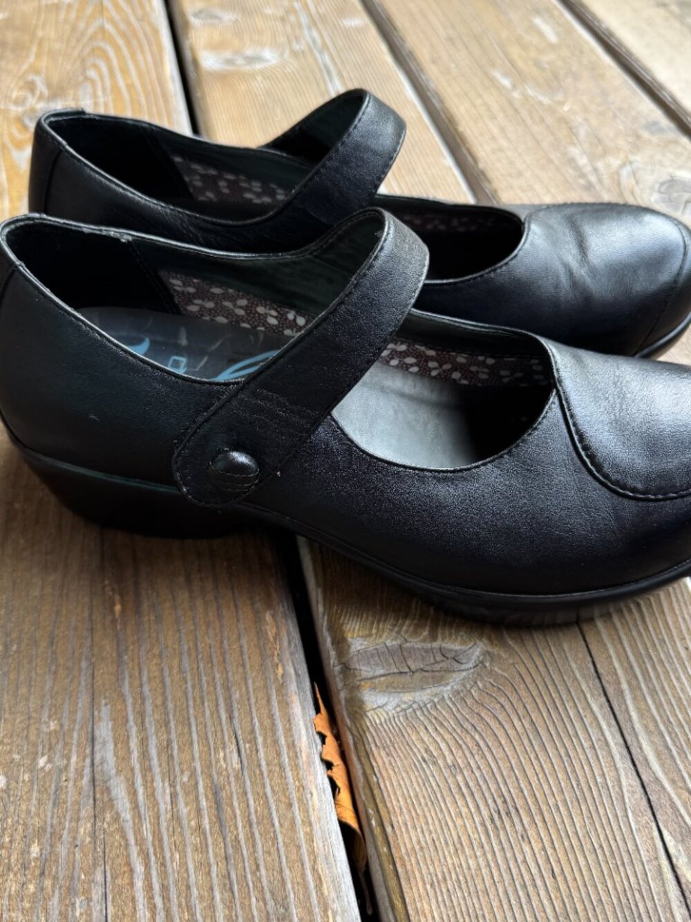 Dansko Abby Black Leather Platform Mary Jane Comfort Shoes in Women's US 9/EU 39 - Picture 6 of 13